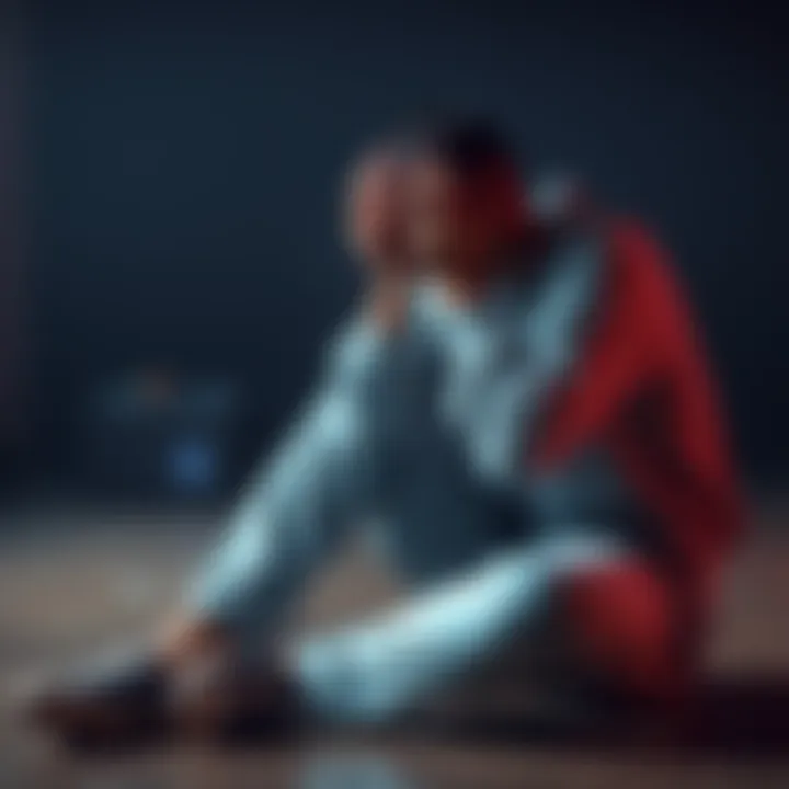 Individual distressed over losing cryptocurrency investments, looking lost and overwhelmed.