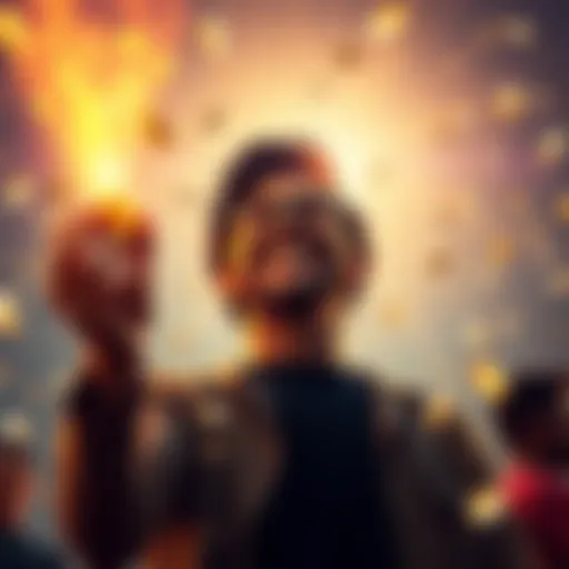 A person happily holding coins and looking towards a bright future, symbolizing investment in upgrades and improvements