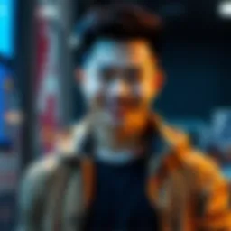 Individual smiling with a fresh haircut and showing off their weight loss progress in a casual outfit