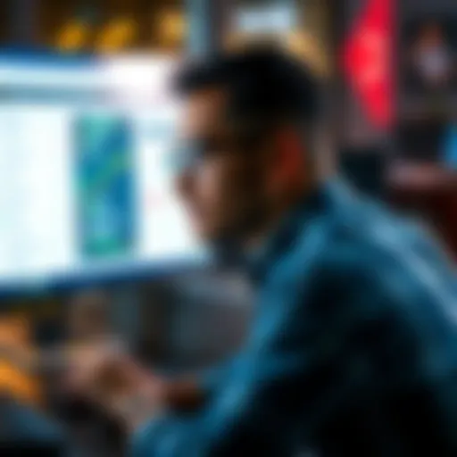 A person reviewing bank account options on a computer screen, considering financial choices.