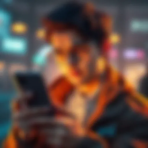 Individual looking confused while using a smartphone to ask for assistance in recovering Pi coins after migrating to mainnet.