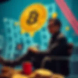 A person sitting in a modern setting, contemplating questions about Bitcoin and its future, with visual elements of cryptocurrency around them.
