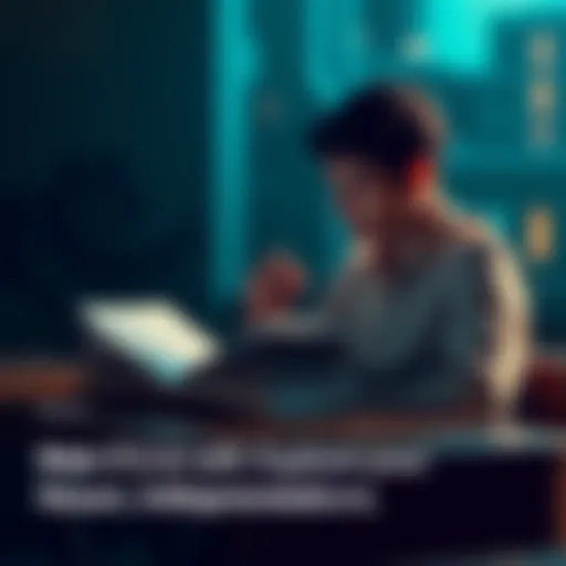 A person sits at a table, deep in thought while looking at an open book, symbolizing personal interpretation and freedom of thought.