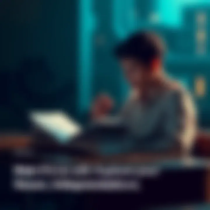A person sits at a table, deep in thought while looking at an open book, symbolizing personal interpretation and freedom of thought.
