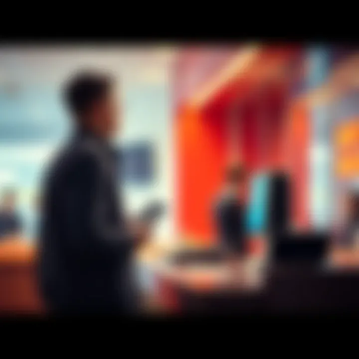 A person standing at a bank counter holding a passport while receiving cash from a teller