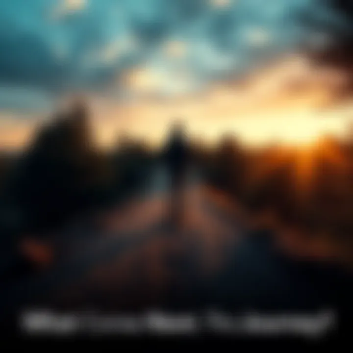 Person standing at a crossroads A person looking at multiple paths in a forest, symbolizing choices in new beginnings