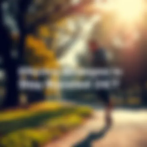 Person exercising outdoors A person jogging in a park with trees and sunlight, looking energized and focused.