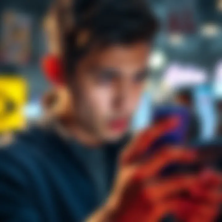 Person frustrated with app balance A person looking at their phone with a concerned expression, trying to access their balance in an app.