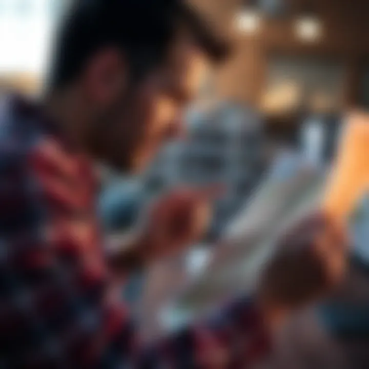 A person examining a map of land options, contemplating the best choice for purchasing land as new opportunities become available.