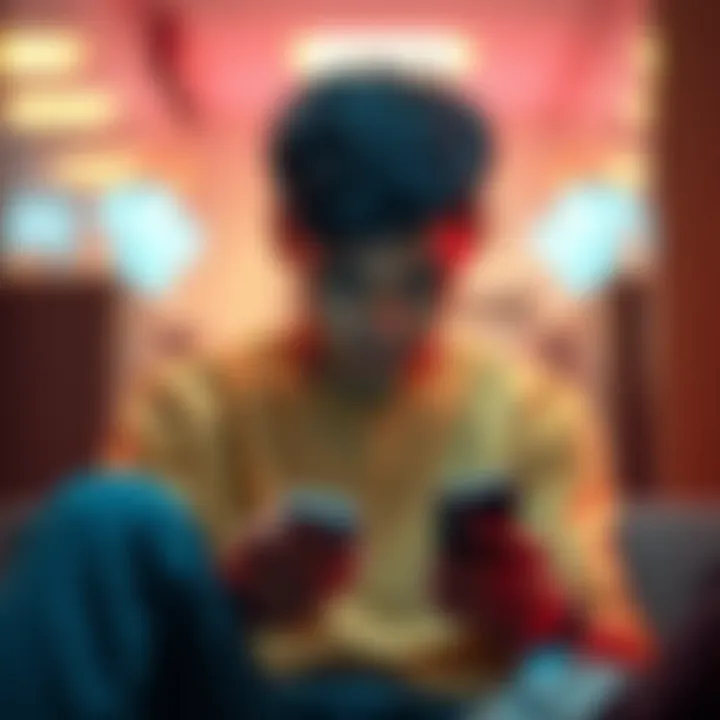 Person looking at phone with a frown Individual sitting alone, gazing at a smartphone with a disappointed expression, reflecting on avoiding certain apps despite feeling lonely.