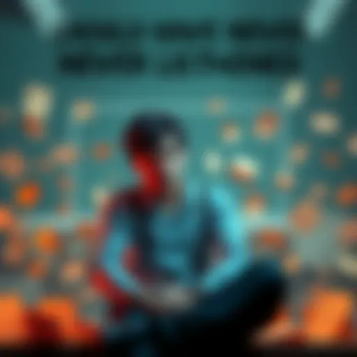 A person sitting alone, looking thoughtful with a frown, surrounded by notes and letters symbolizing ignored advice.