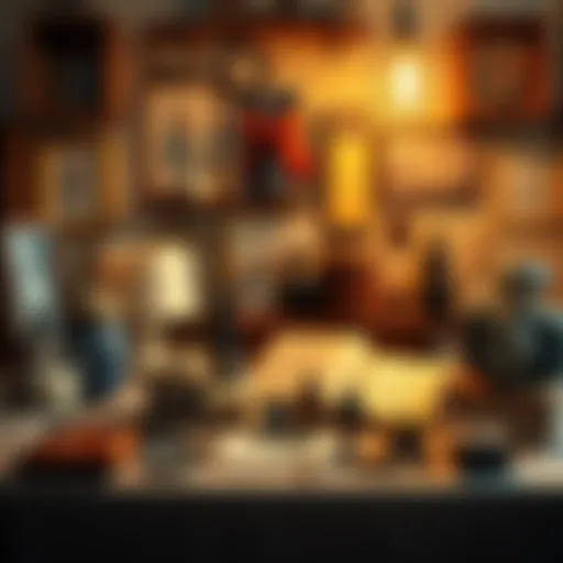 A display of various meaningful items, showcasing their personal significance and stories, arranged beautifully on a table.
