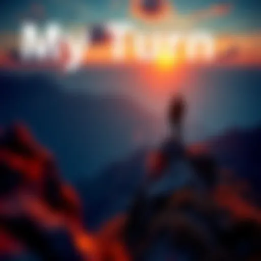 A person standing on a mountain peak, looking at a sunrise, symbolizing personal growth and new beginnings.