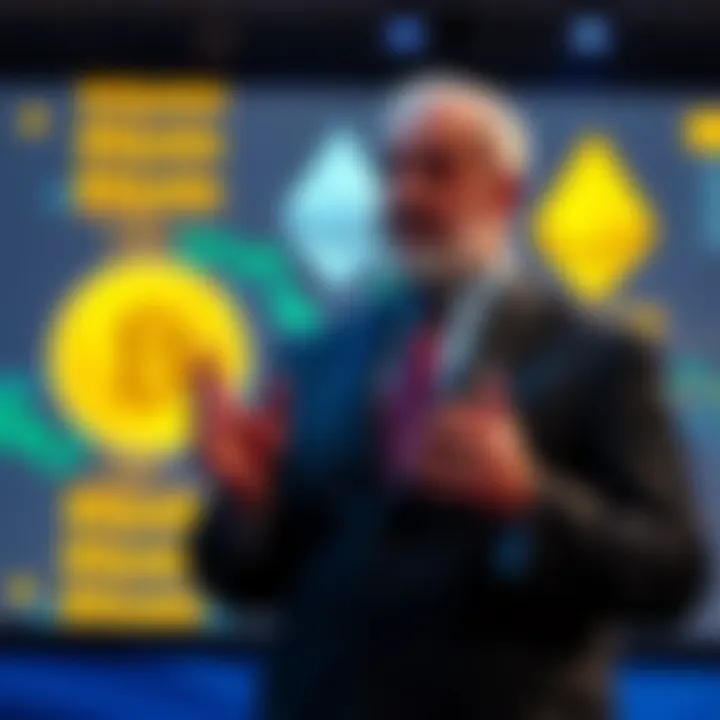 Peter Schiff giving a critical speech about Bitcoin and Ethereum treasury companies at a finance event