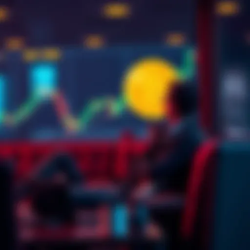 A person with a PhD discussing their thoughts on Bitcoin's value in a casual setting, with a chart showing Bitcoin's price in the background.