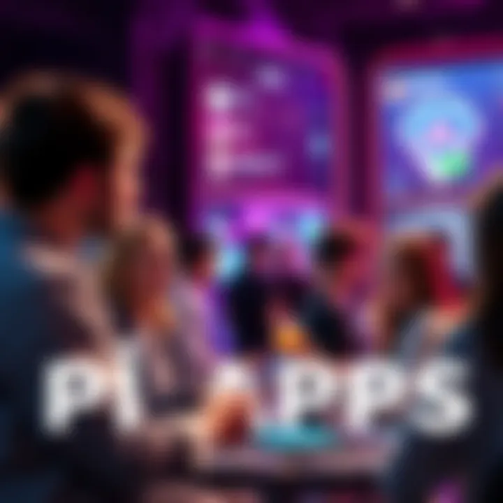 People engaging in a conversation about the future features of Pi apps, focusing on utility, entertainment, rewards, and community interaction.