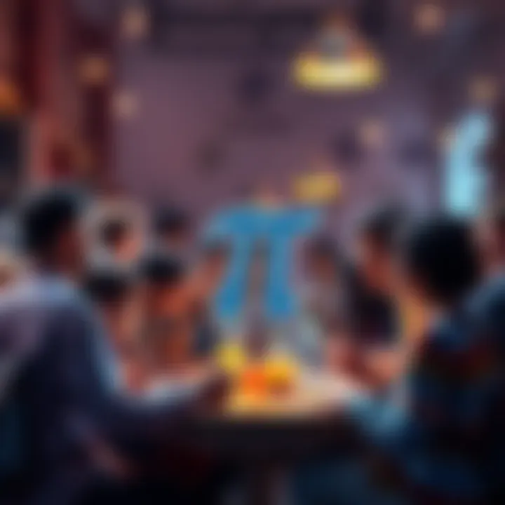 A diverse group of people engaged in discussion and activities in a community space, representing the spirit of Pi Communities in 2025.