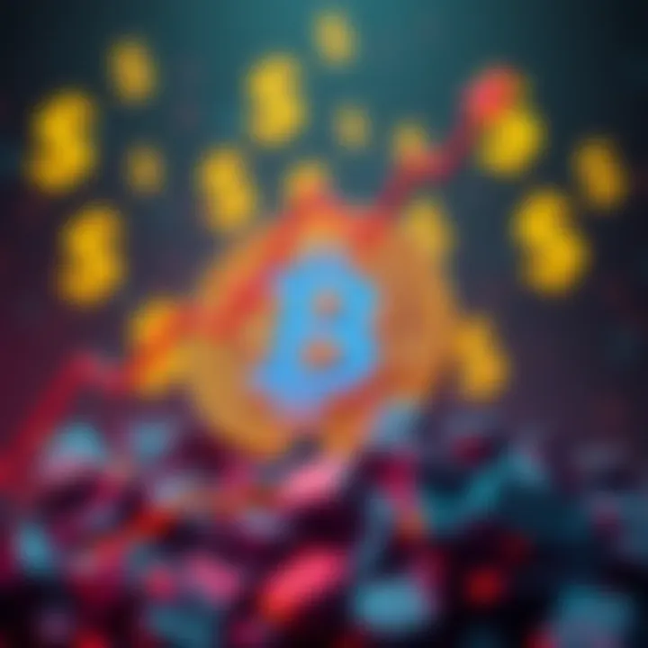 Graphic showing the Pi cryptocurrency price rising sharply after its listing on Kraken, with dollar signs in the background