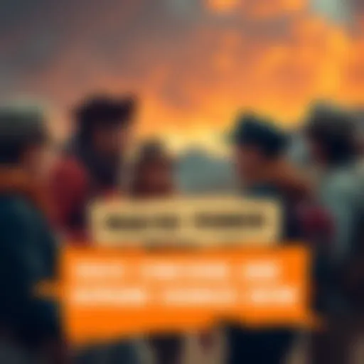 A group of pioneers sharing their frustrations about login issues and discussing improvements, with a banner urging feedback and participation in a survey.