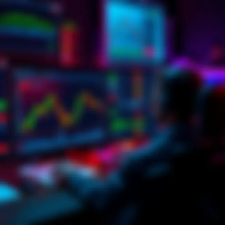 User analyzing Pionex trading bot options on a computer screen with graphs and charts.