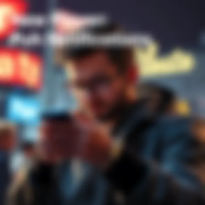 A player looks at their phone with excitement as new push notifications pop up, showcasing money earning opportunities and free parcels.