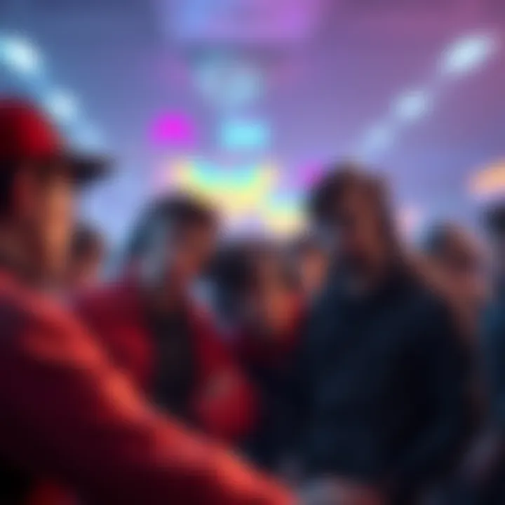 A group of players looking disappointed while playing a game, discussing upgrade parcels that didn't apply properly to their land plots.