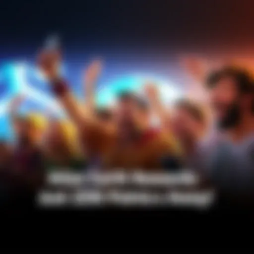 Group of players celebrating their progress in Atlas Earth, looking at their mobile devices with enthusiasm as they approach final rewards