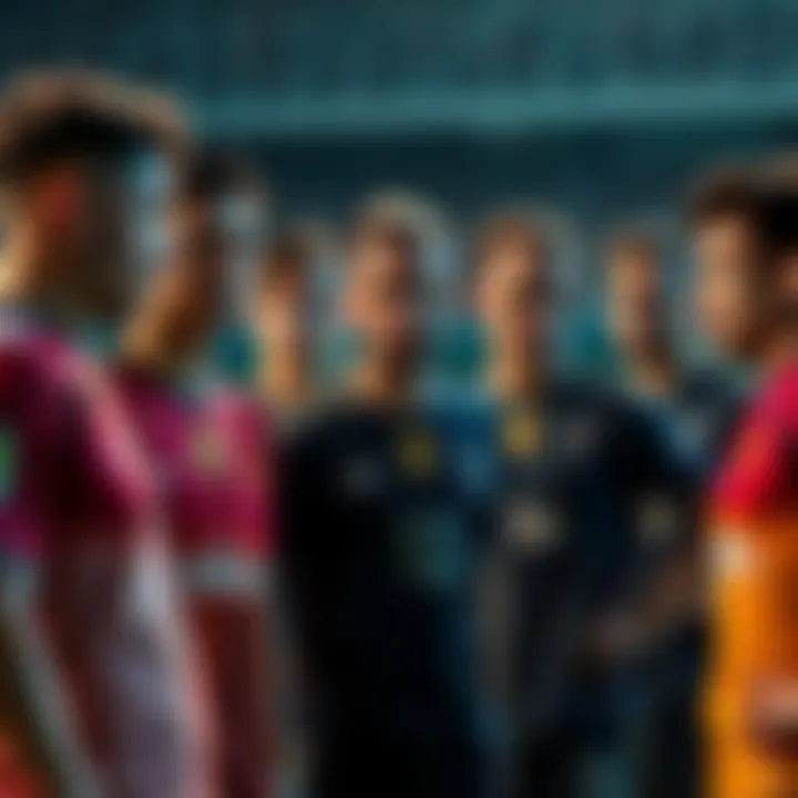 Players discussing auction ticket issues A group of soccer players looking concerned while talking about problems with MLS auction tickets