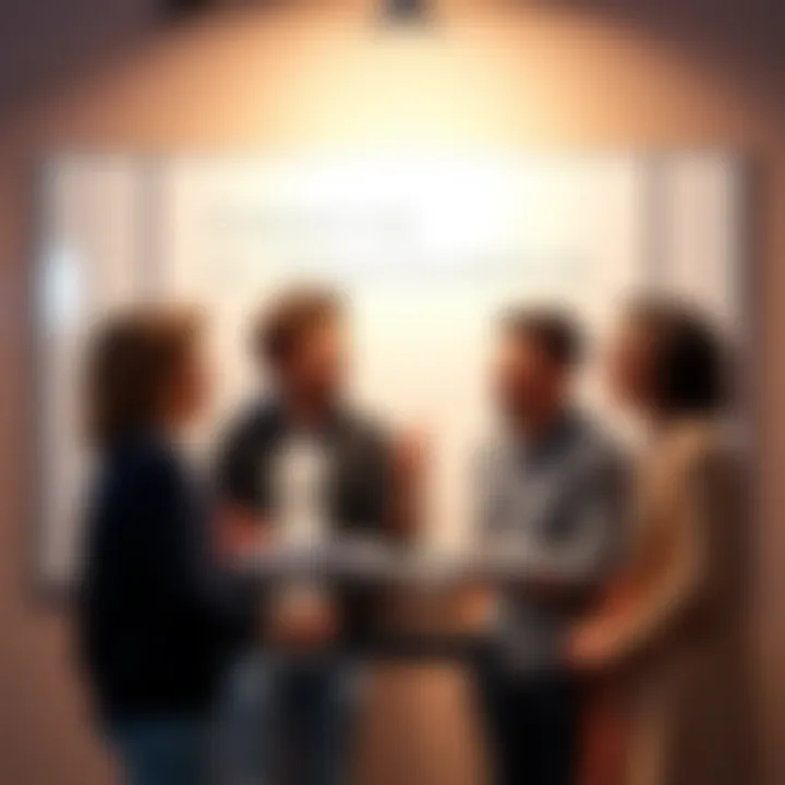 People laughing and discussing a spelling error on a whiteboard, highlighting imperfections