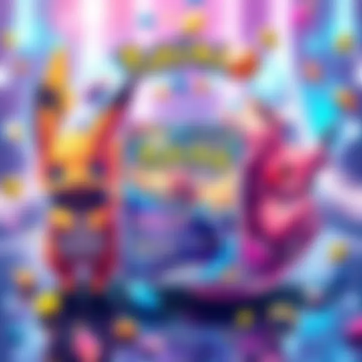 A vibrant illustration showing Pokémon TCG cards integrated with NFTs, highlighting their popularity and revenue growth.