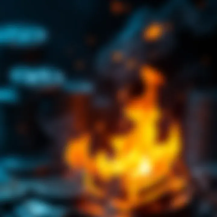 Visual representation of POL tokens being burned, symbolizing the 25.7 million tokens burned in January 2026, with flames and digital currency elements.