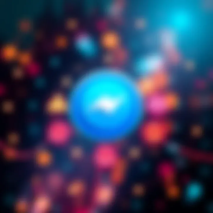 A graphic showing the Polkadot Messenger logo with symbols of privacy and communication around it, representing decentralized messaging