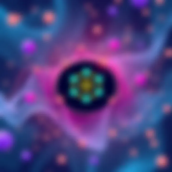 Illustration showing the Polkadot blockchain with a new Sassafras protocol symbol and a block producer in action