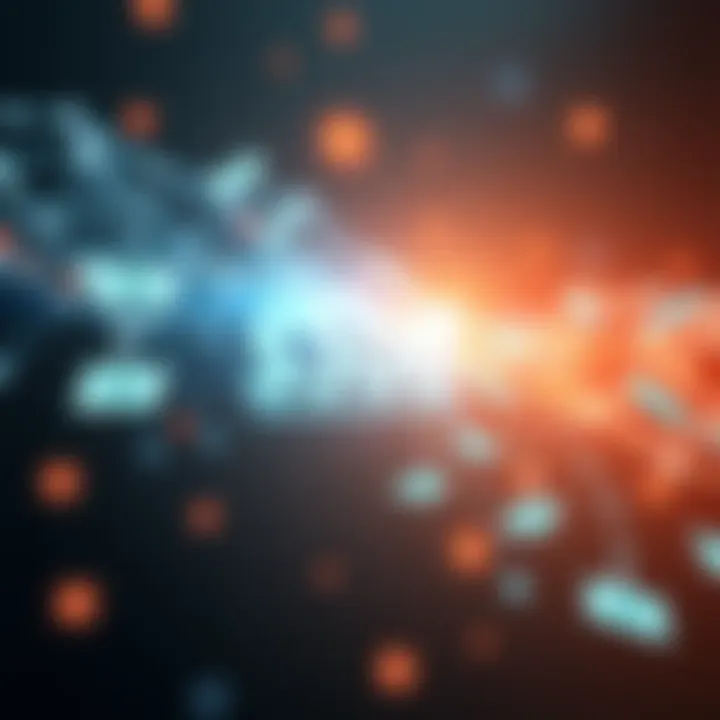 A digital representation of money flowing through the Polygon network symbolizing a shift in banking technology in the LATAM region.