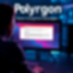 A computer screen showing error messages related to Polygon, with a frustrated user in the background looking at the screen.