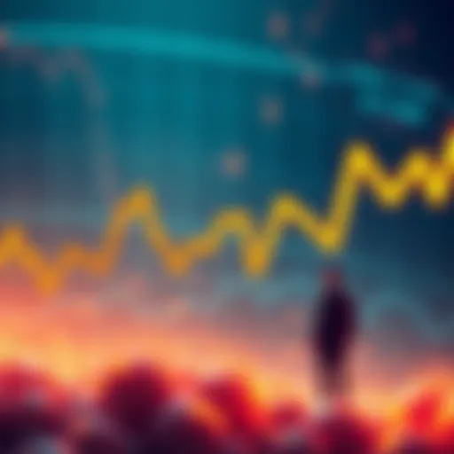 A graph showing Poopring's price dropping towards $0.01 with market trends and investor sentiments represented by downward arrows and worried investors.