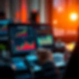 A person analyzing financial charts and graphs related to portfolio performance on a laptop