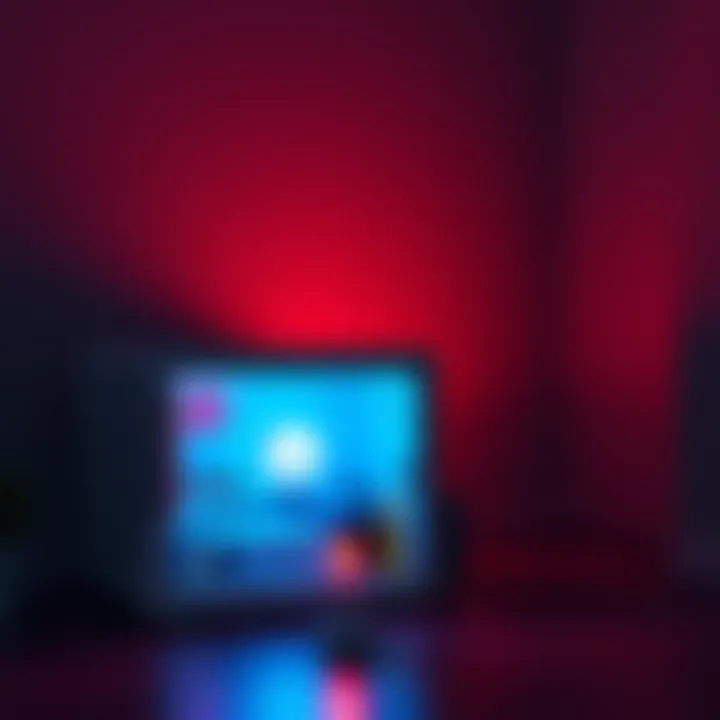 A power box illuminated in a dimly lit room, showing signs of potential overheating with caution signs nearby.