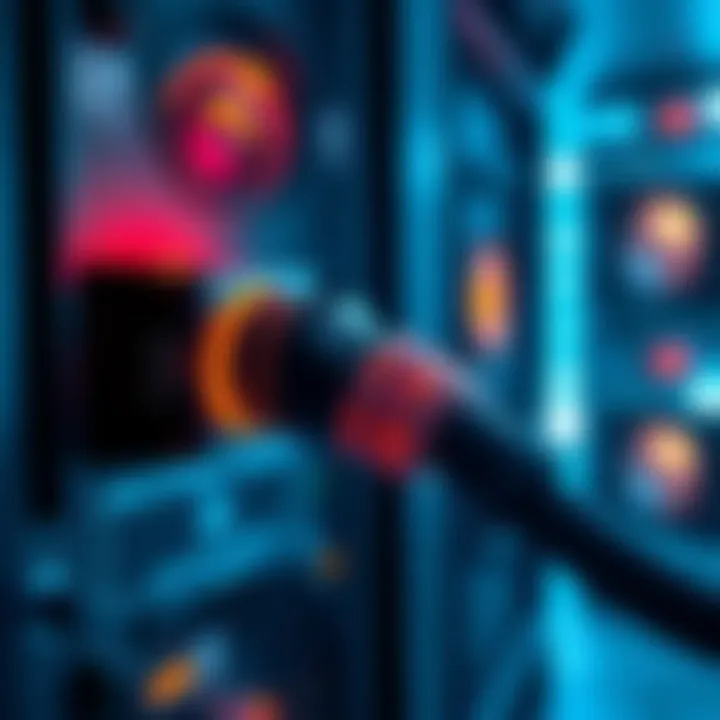 A close-up of a power extension cord connected to an Antminer Z15 mining rig, showing signs of melting and safety hazards.