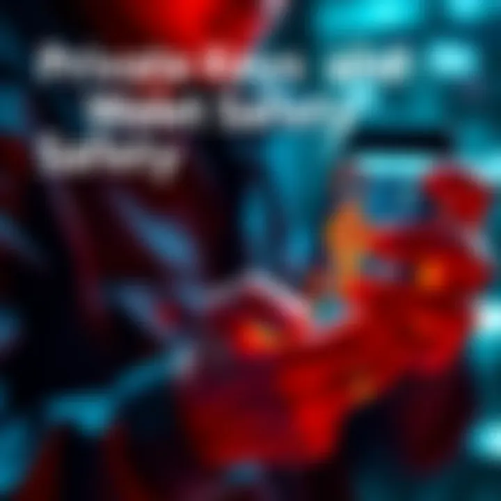 A person securely managing their private keys and crypto wallet on a smartphone, showcasing safe practices in cryptocurrency handling.