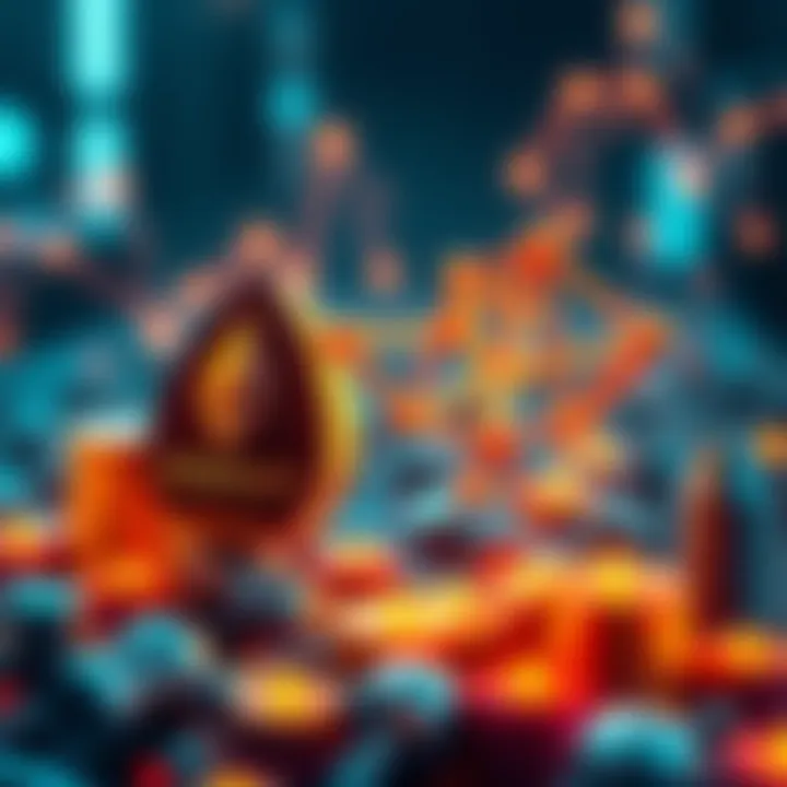 A visual representing DeFi trends with Ethereum and Solana logos, alongside symbols of emerging blockchain technologies.