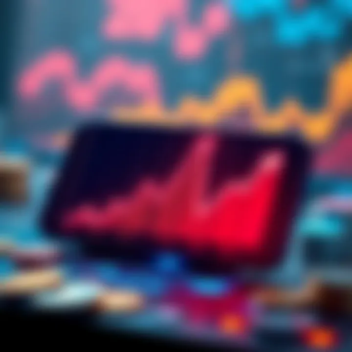 A digital wallet graphic showing upward trends in profits without buying coins