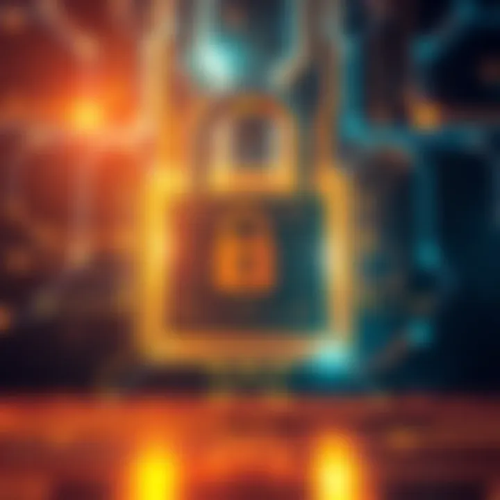 Illustration of a digital lock with customizable private keys representing enhanced security in cryptocurrency.