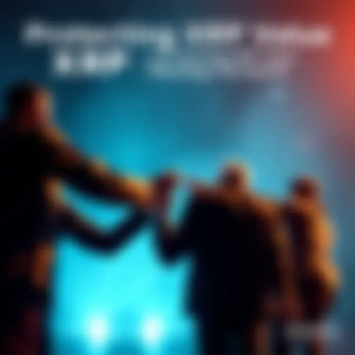 Group of people joining hands to symbolize support for XRP value stability