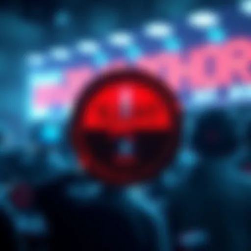 A warning graphic showing a red alert symbol indicating a hold on buying Provex tokens with a clock showing a 20-hour countdown.