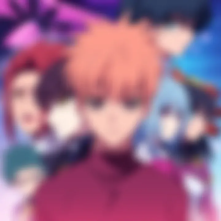A collection of characters from popular psychological anime, showcasing unique designs and expressions that reflect deep emotions.