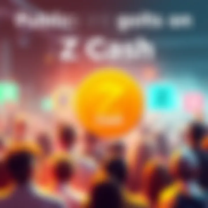 A visual representation of people discussing Z Cash, showing trends and opinions in the cryptocurrency market