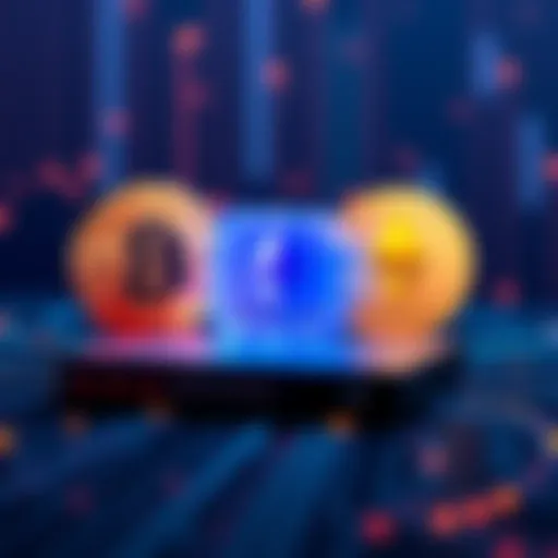 A visual representation of quantum computers alongside Bitcoin and Ethereum logos, symbolizing the impact of quantum technology on cryptocurrencies.