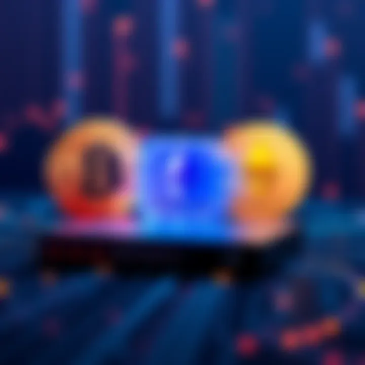 A visual representation of quantum computers alongside Bitcoin and Ethereum logos, symbolizing the impact of quantum technology on cryptocurrencies.