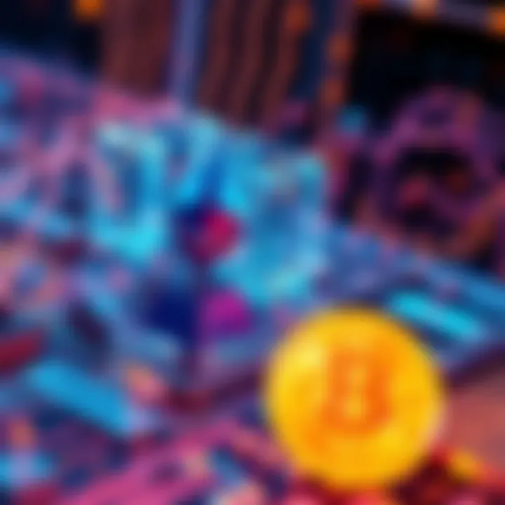 A futuristic depiction of quantum computing with symbols of Ethereum and Bitcoin, highlighting potential threats to digital currencies by 2032.
